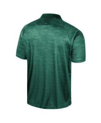 Men's Green Baylor Bears Honeycomb Raglan Polo Shirt