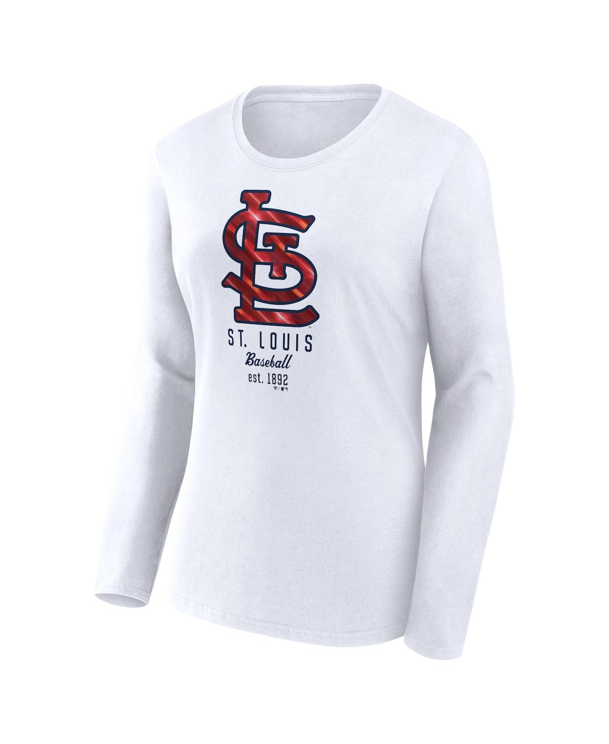 Fanatics Women's Branded White St. Louis Cardinals Long Sleeve T-shirt