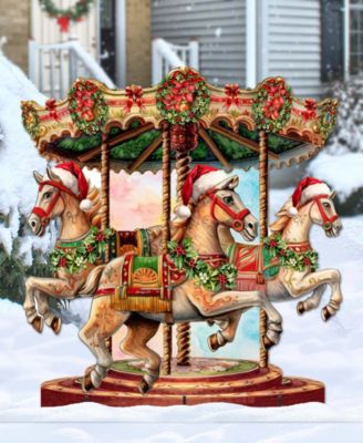 Christmas Carousel 32" Christmas Outdoor Yard Decor G. DeBrekht