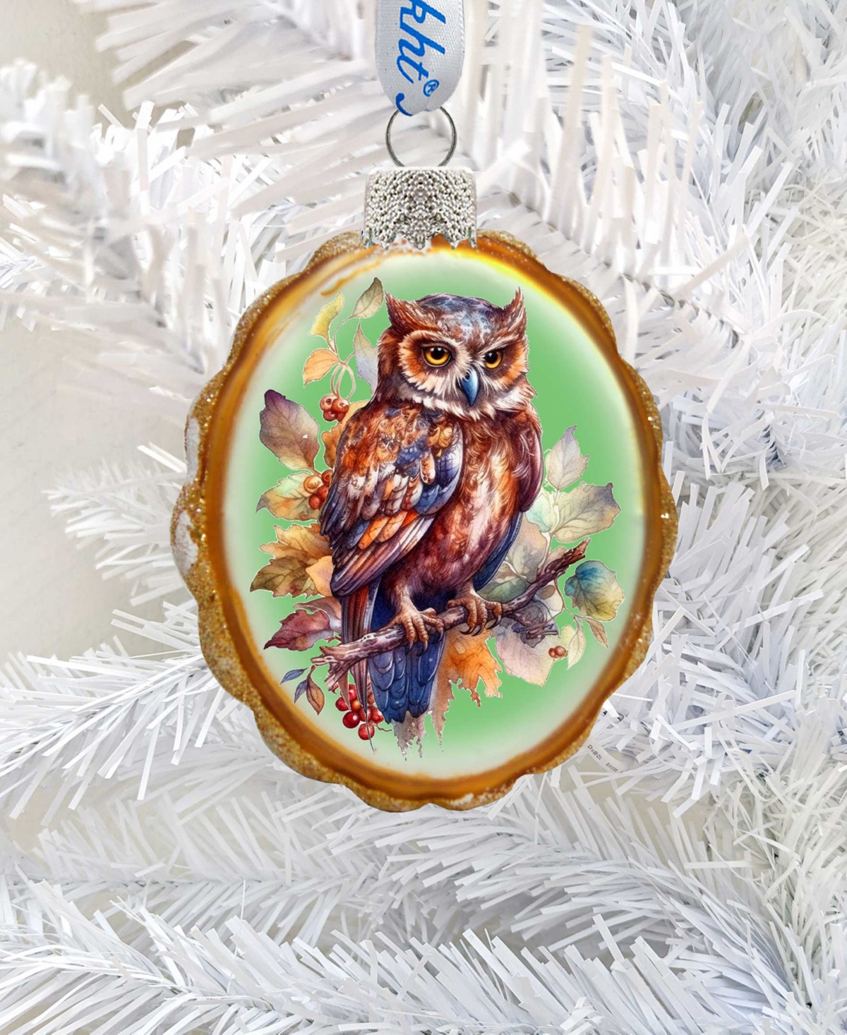 Designocracy Owl Keepsake Holiday Mercury Glass Ornaments G. Debrekht In Multi Color
