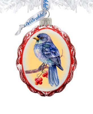 Bird Keepsake Christmas Mercury Glass Ornaments G. DeBrekht