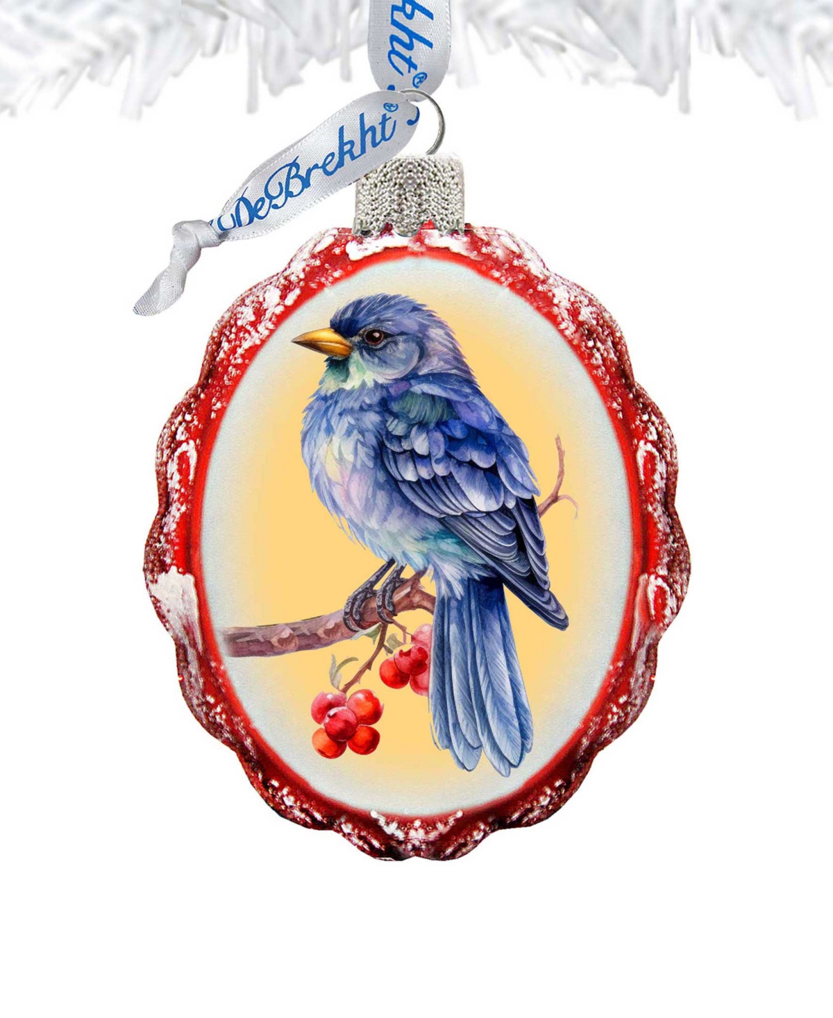 Shop Designocracy Bird Keepsake Christmas Mercury Glass Ornaments G. Debrekht In Multi Color