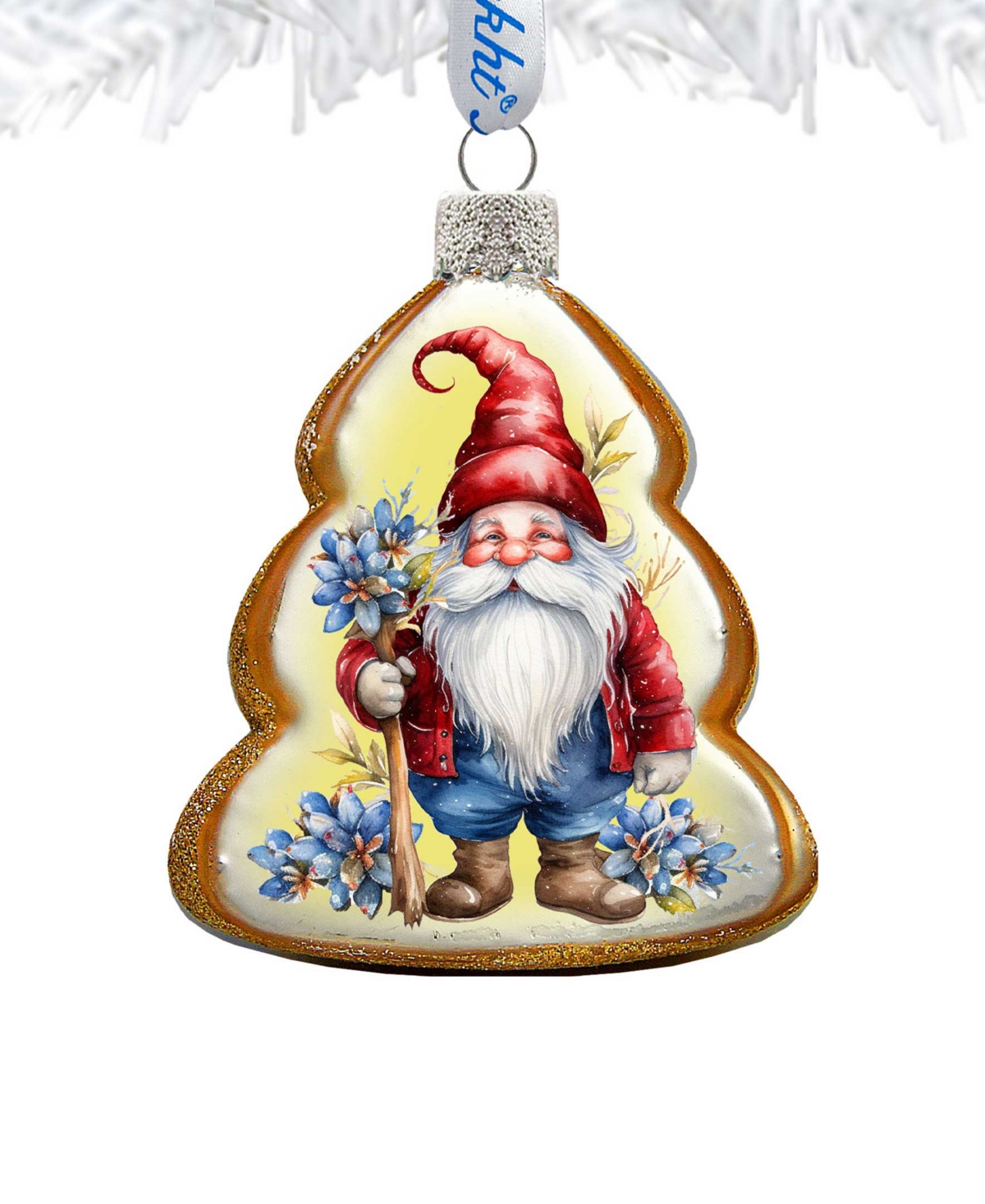Designocracy Christmas Gnome Keepsake Mercury Glass Christmas Ornaments G. Debrekht In Multi Color