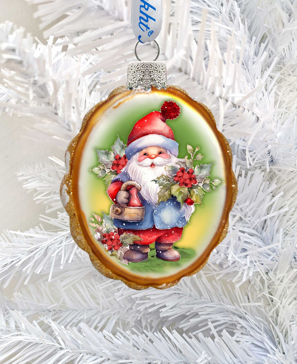 Designocracy Christmas Gnome Keepsake Christmas Mercury Glass Ornaments G. Debrekht In Multi Color