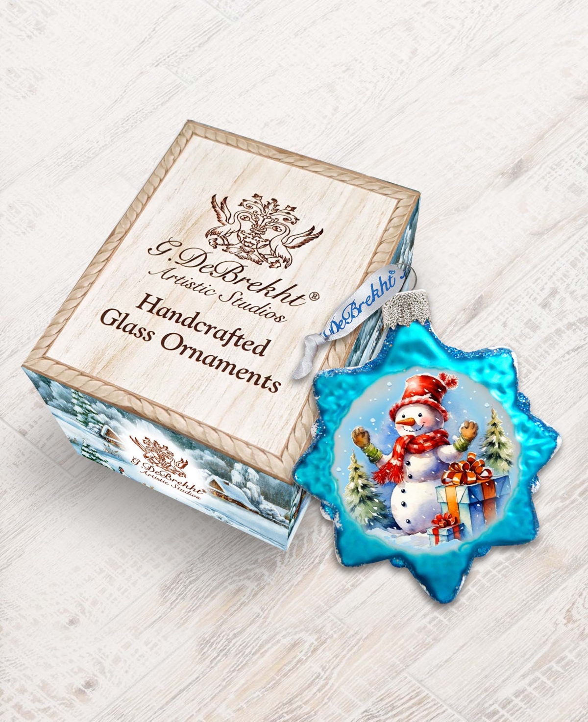 Designocracy Snowman Gift Keepsake Holiday Mercury Glass Ornaments G. Debrekht In Multi Color