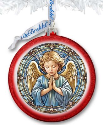 Little Angel Ball Christmas Mercury Glass Ornaments G. DeBrekht