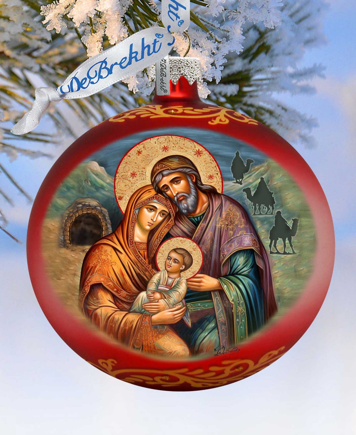 Designocracy The Nativity Of Our Lord Ball Holiday Mercury Glass Ornaments G. Debrekht In Multi Color