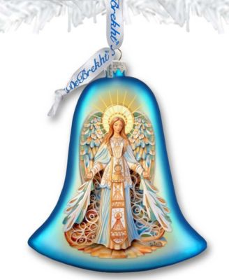 Light-Bearing Angel Bell Christmas Mercury Glass Ornaments G. DeBrekht