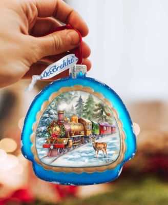 Polar Express Rainbow Christmas Mercury Glass Ornaments G. DeBrekht