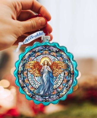 Love Harmony Angel Wreath Mercury Glass Christmas Ornaments G. DeBrekht