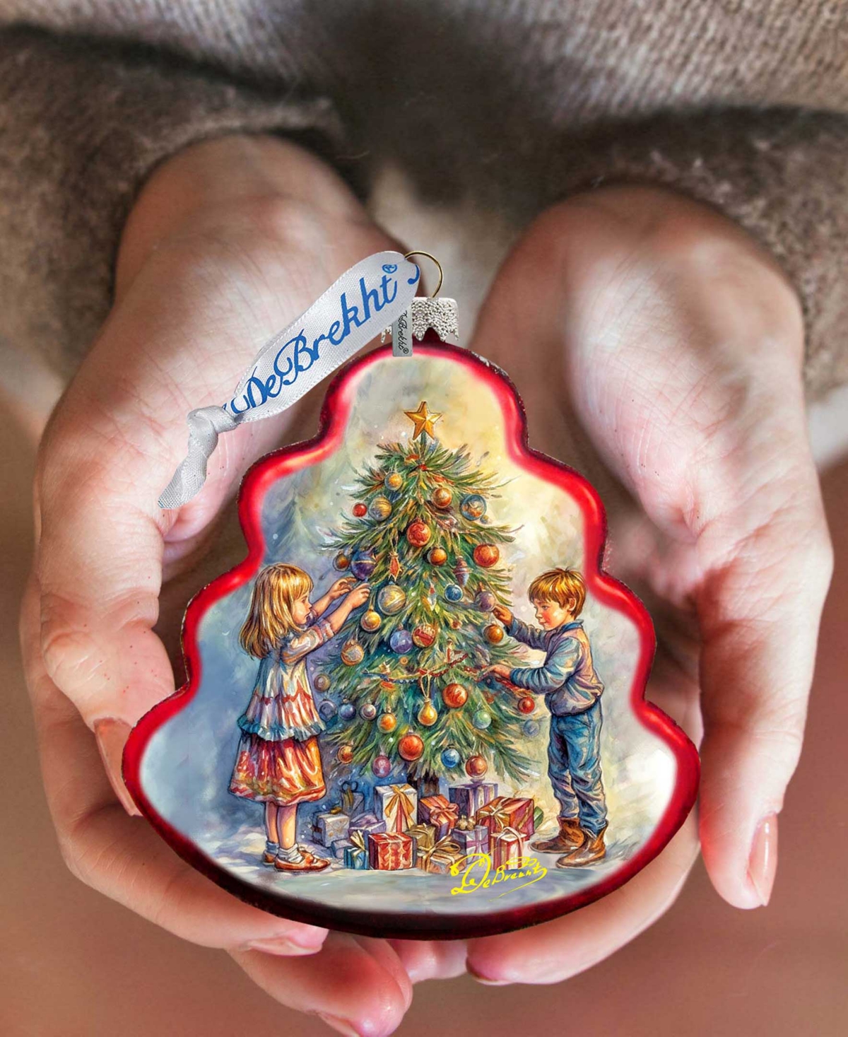 Designocracy Love Among The Branches Tree Holiday Mercury Glass Ornaments G. Debrekht In Multi Color