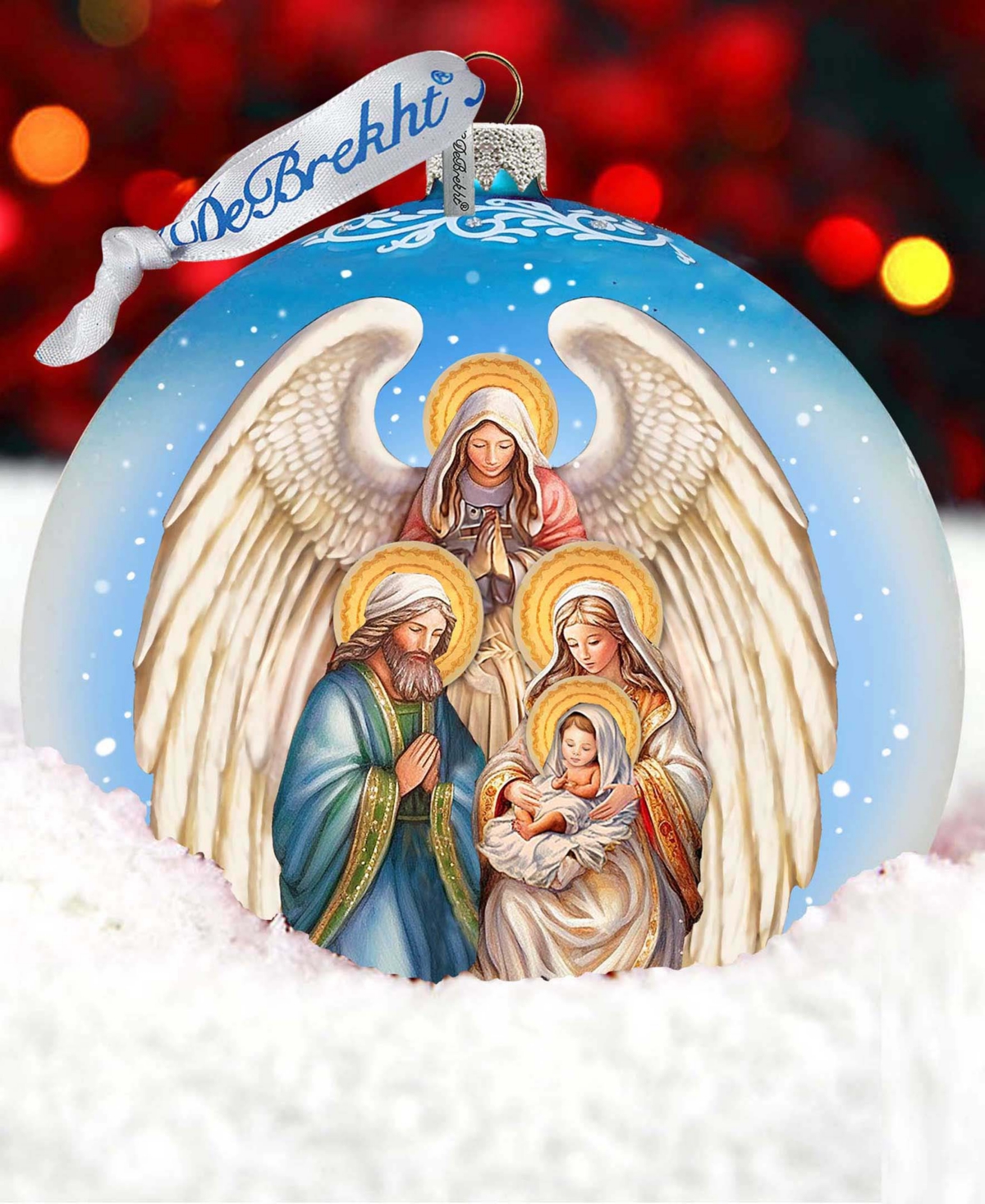 Designocracy Angel's Divine Presence Nativity Lg Christmas Collectible Ornaments G. Debrekht In Multi Color