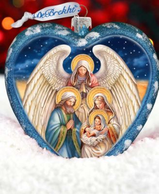 Angel's Divine Presence Nativity Heart Lg Collectible Ornaments G. DeBrekht