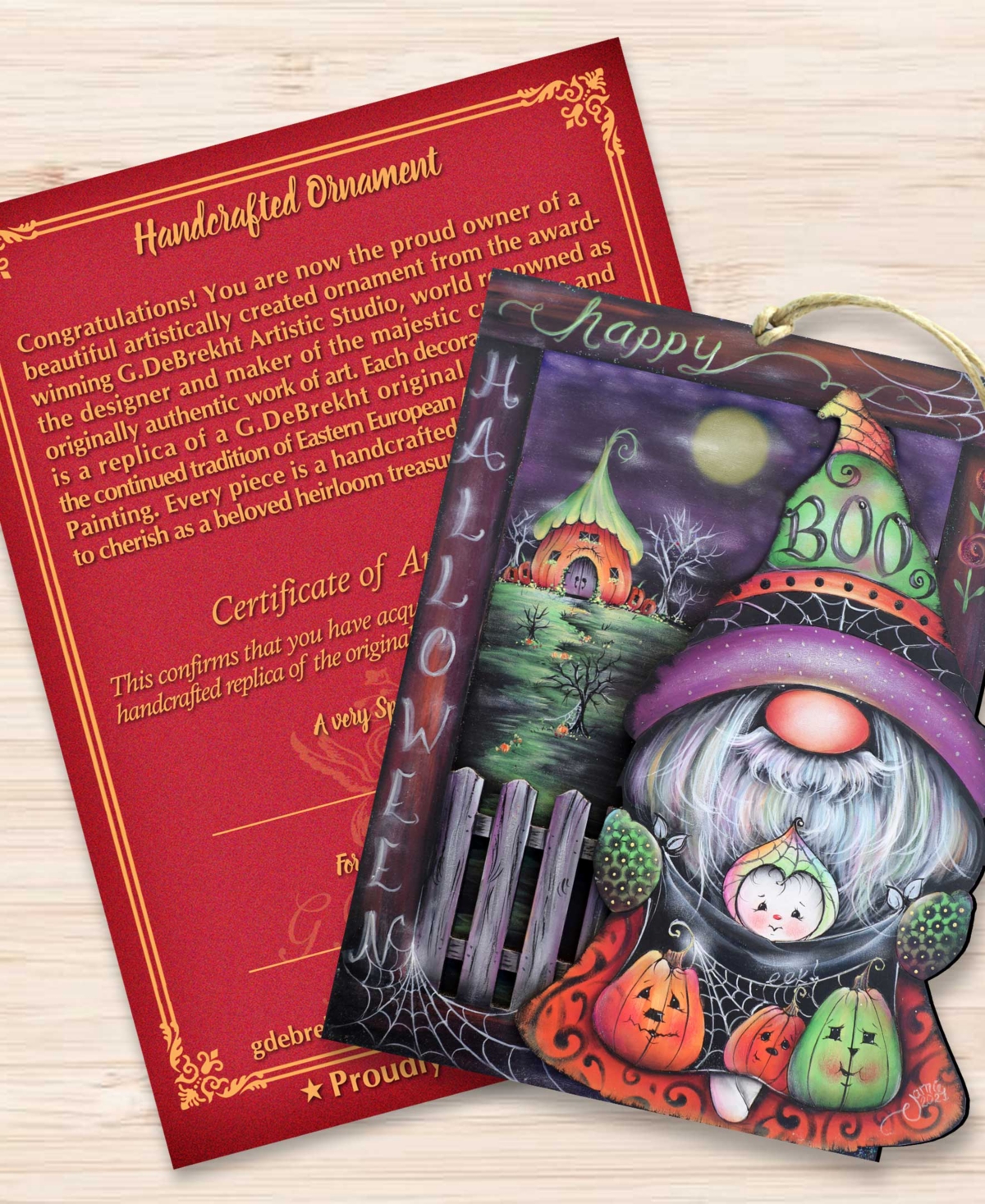Shop Designocracy Holiday Wooden Ornaments Boo Halloween Gnome Home Decor J. Mills-price In Multi Color