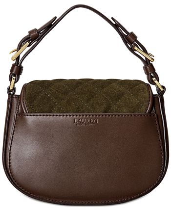 Polo Ralph Lauren Women's ID Logo-Embossed Leather Saddle Bag