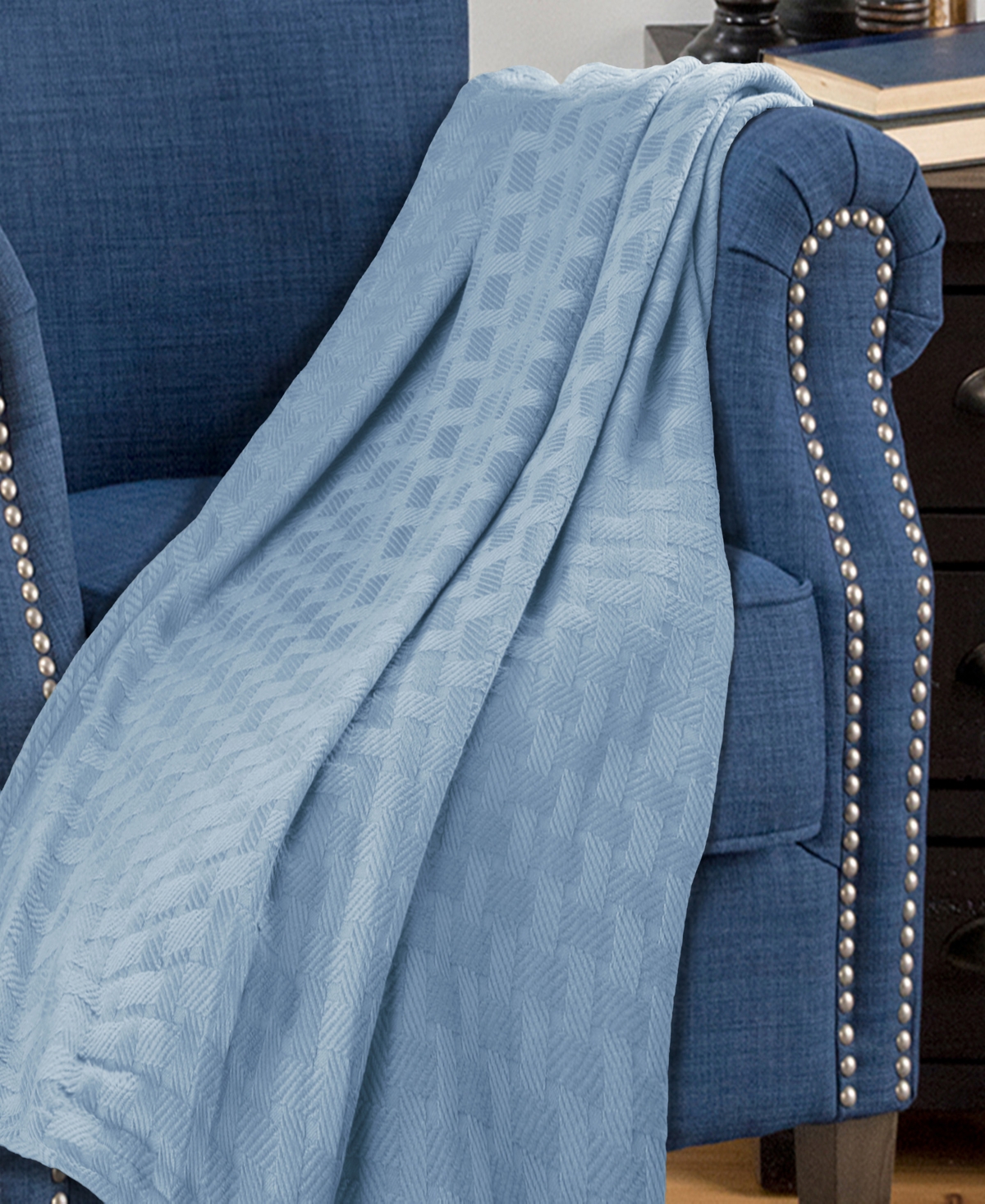 Superior Basket Weave All Season Cotton Blanket,