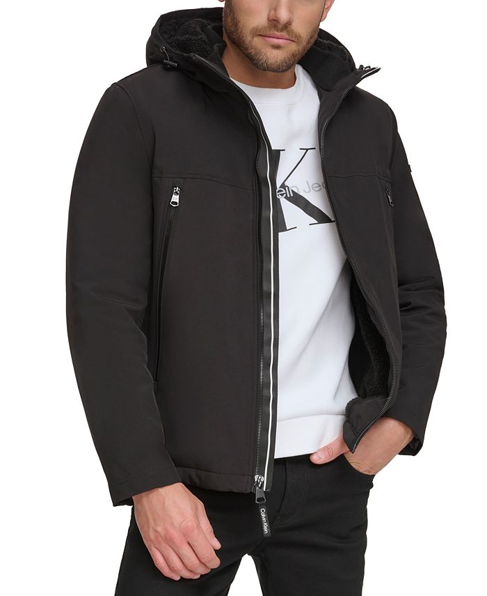 Calvin Klein Men\'s Shell Sherpa Jacket Lined Infinite Soft Stretch Macy\'s 