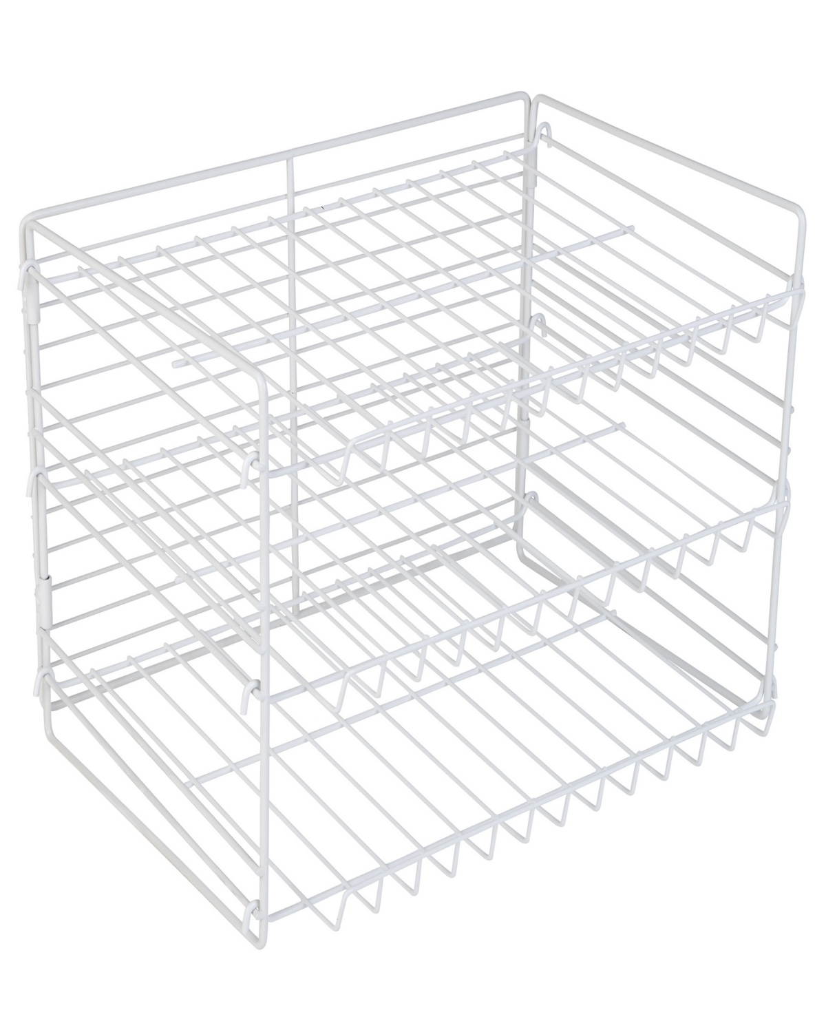 Smart Design Adjustable 3-tier Rack Can Organizer In White