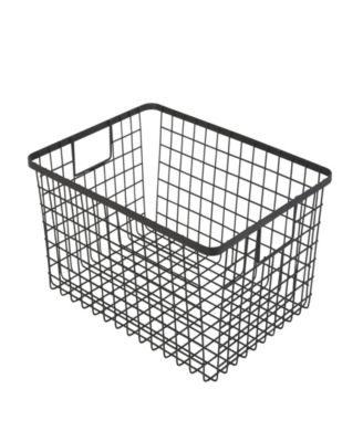 Nestable 9" x 12" x 6" Basket Organizer with Handles, Set of 4