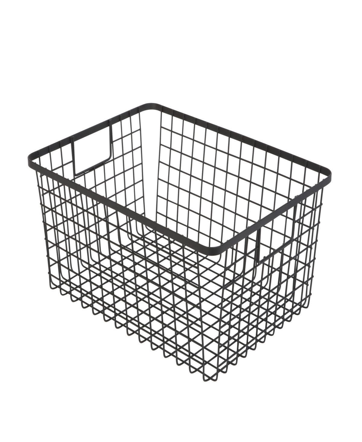 Shop Smart Design Nestable 9" X 12" X 6" Basket Organizer With Handles, Set Of 4 In Black