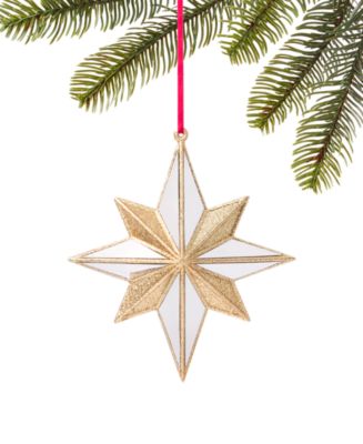 Holiday Lane Blessed Gold Glitter Star Ornament, Created for Macy's ...