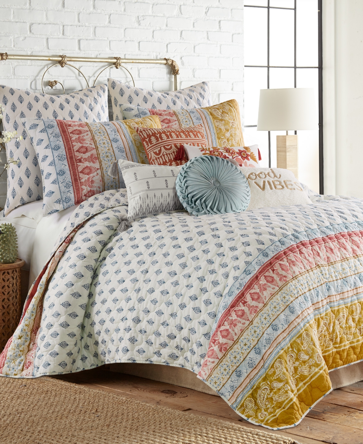 Levtex Tamiya Tassel Embroidered Decorative Pillow, 12" X 24" In Brown