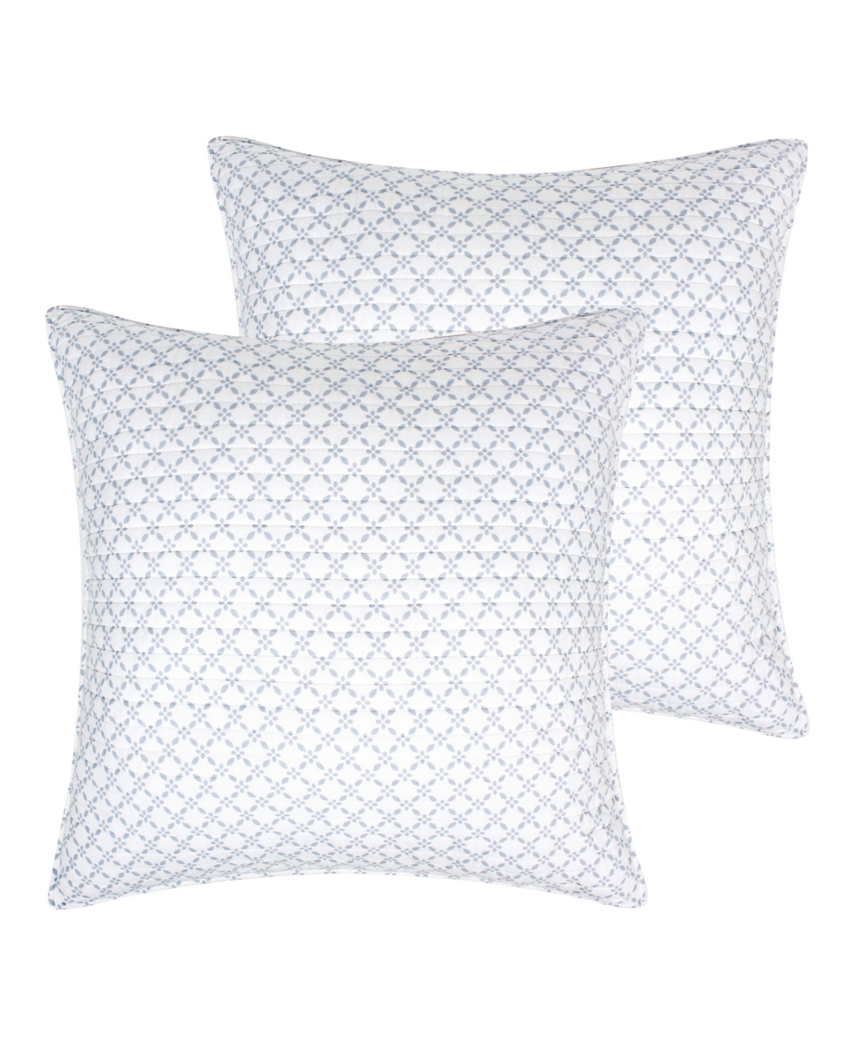 Maeve Cross Tile 2-Pc. Sham Set, European - Gray