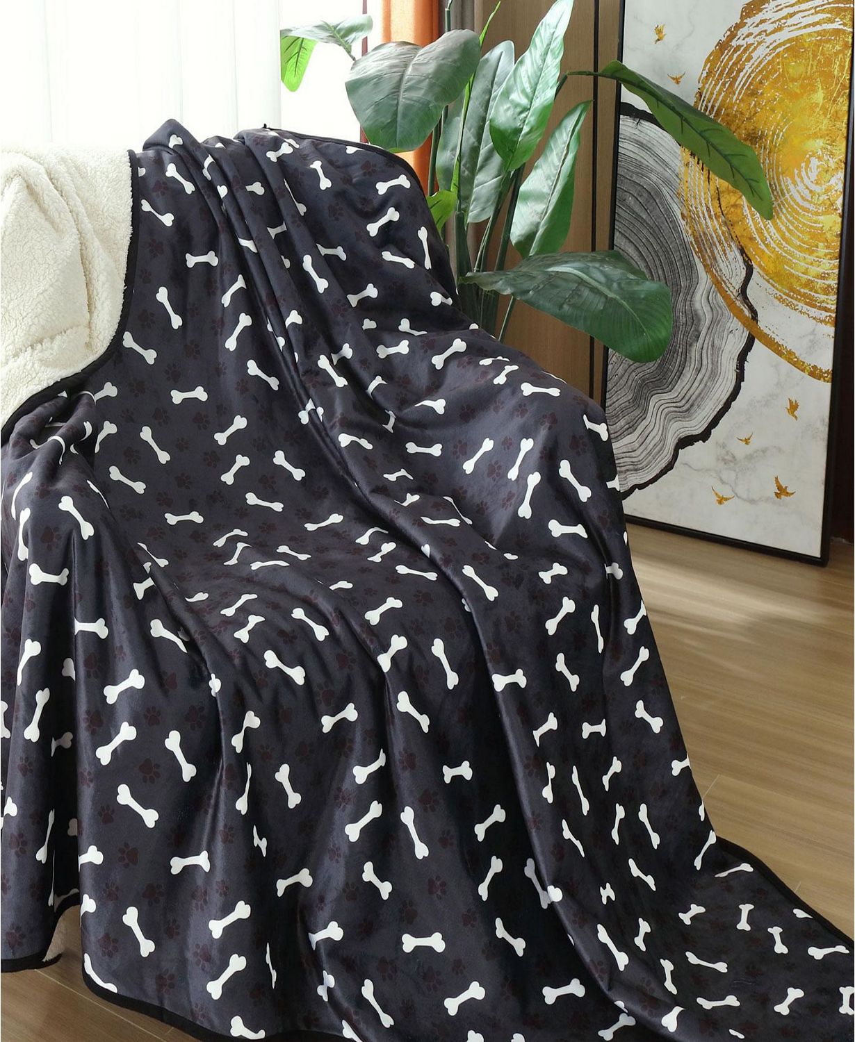 Advanced Water Resistant Pets Print Comfort Throw, 50" x 80"