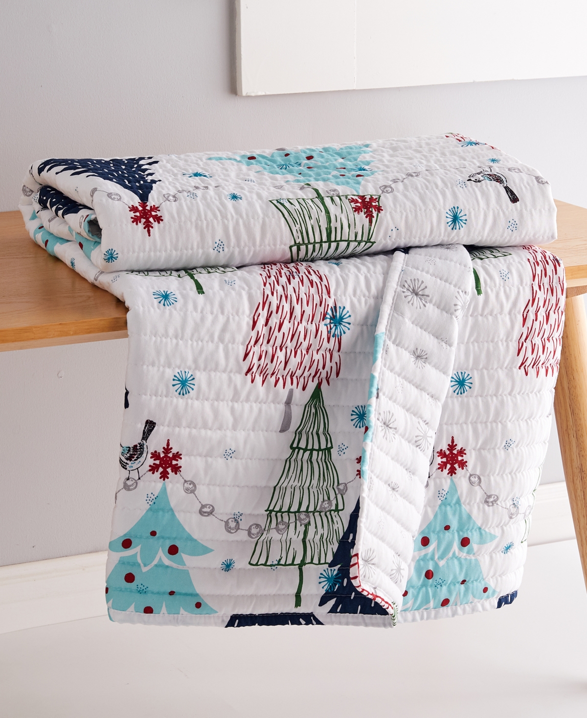 Levtex Merry Pine Reversible Quilted Throw, 50" X 60" In Multi