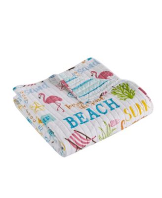 Homthreads Rowan Days Reversible Quilted Throw, 50" x 60"