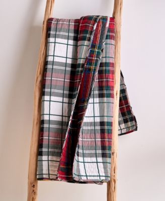 Spencer Red Plaid Reversible Quilted Throw, 60" x 50"
