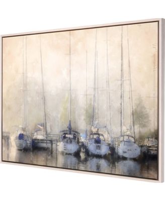 Sailboats In Fog Canvas
