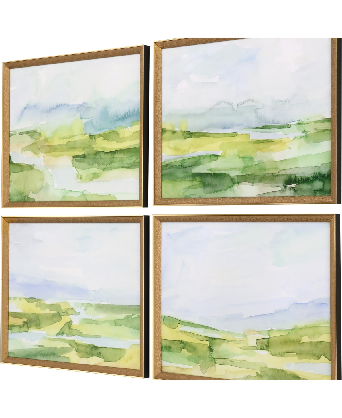 Shop Paragon Picture Gallery Lowlands Framed Art, Set Of 4 In Green