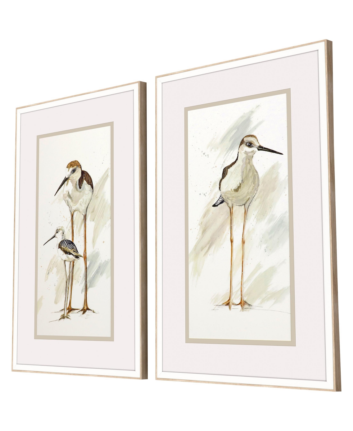 Shop Paragon Picture Gallery Stilt Birds Framed Art, Set Of 2 In Beige