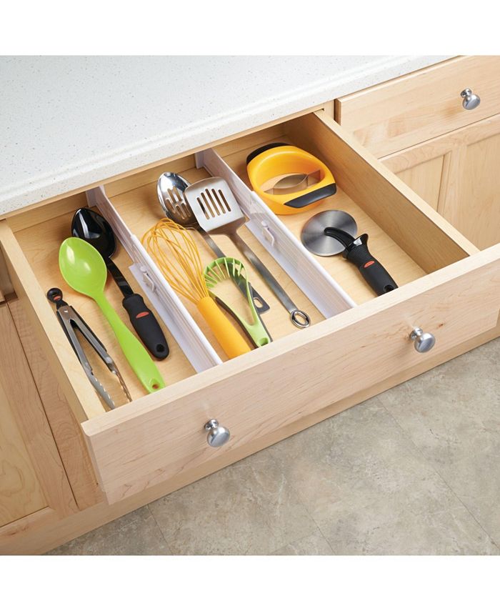 mDesign Expandable Dresser Drawer Divider with Foam Ends 8 Pack
