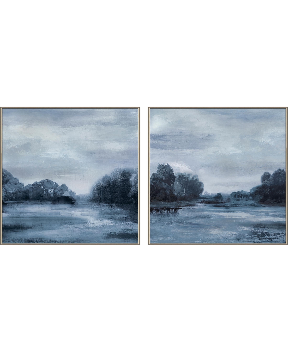 Paragon Picture Gallery Morning Calm Framed Art, Set Of 2 In Blue