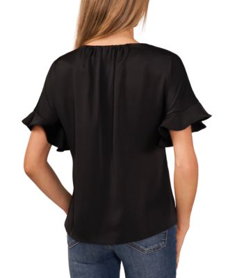 Women's Short-Sleeve Flutter Top