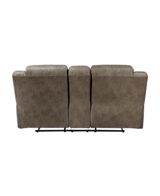 White Label Berenson 81" Double Reclining Love Seat with Center Console