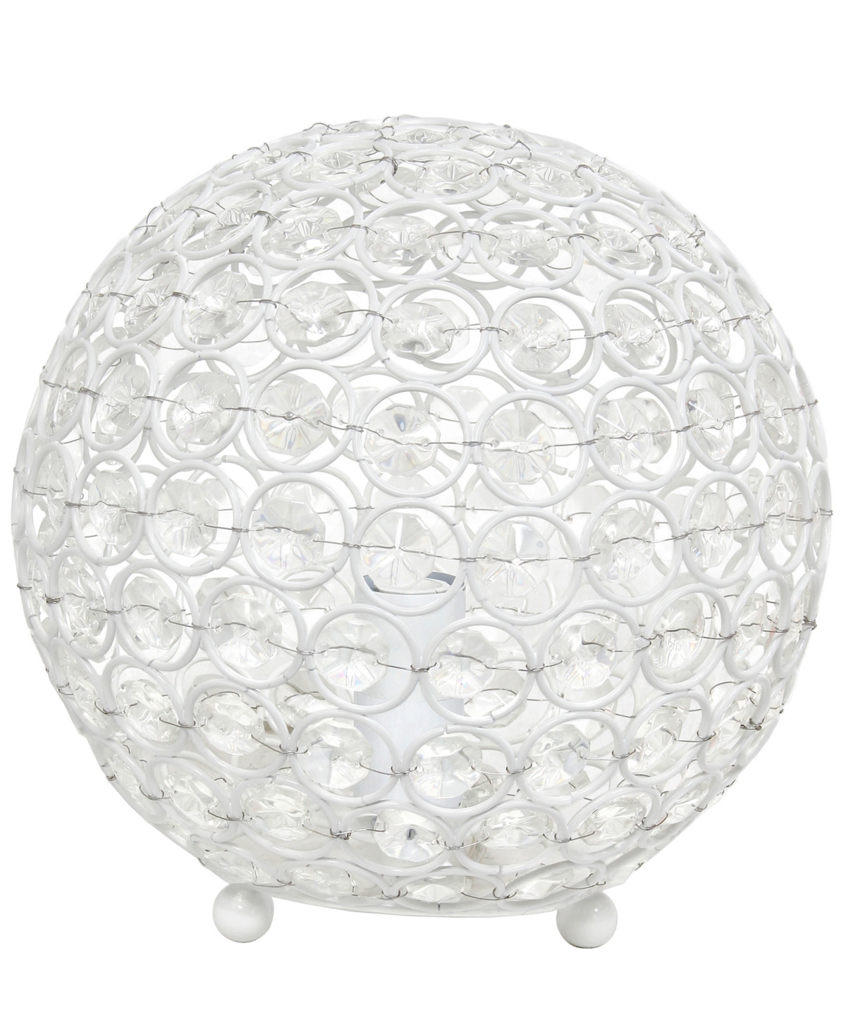ALL THE RAGES LALIA HOME ELIPSE 8" METAL CRYSTAL ORB TABLE LAMP