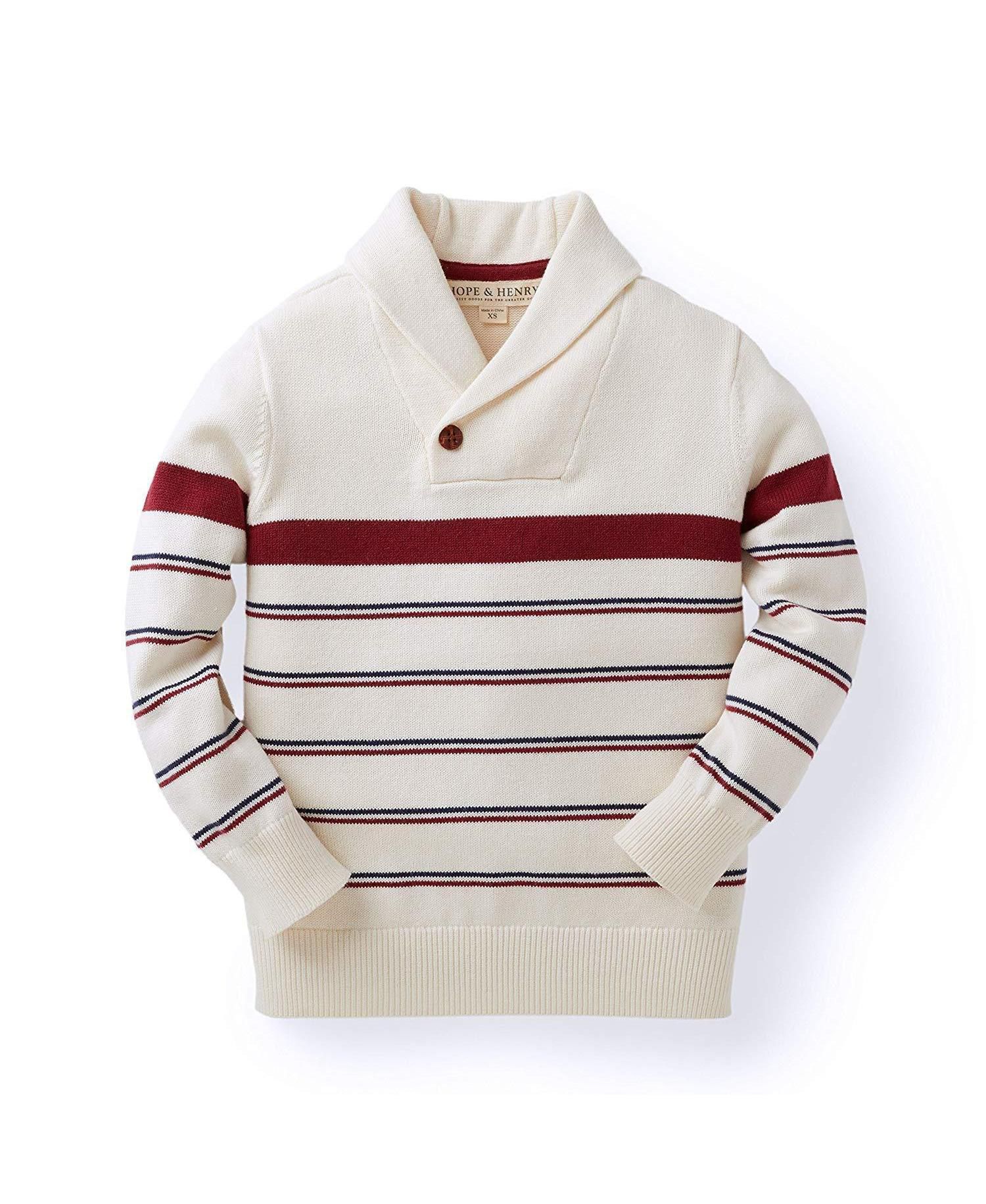 Boy's Organic Cotton Shawl Collar Sweater, Kids
