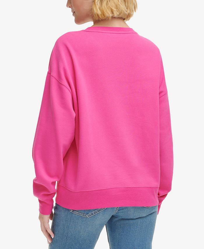 Calvin Klein Jeans Women's West Village Foiled Logo-Print Sweatshirt ...