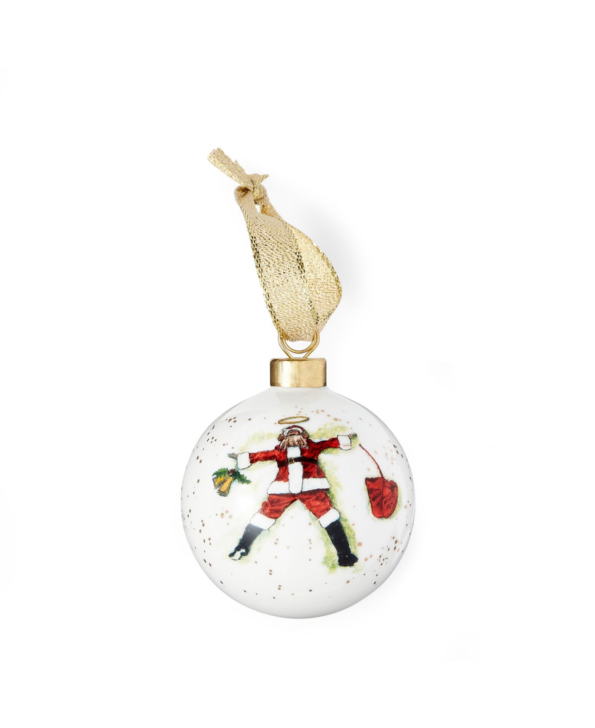 Kit Kemp For Spode Christmas Doodles Best In Snow Bauble Ornament In White
