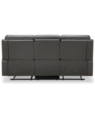 Waylen 81.5" Top-Grain Leather Manual Reclining Sofa