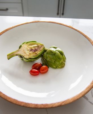 Сервировочная миска Jeanne Fitz Wood Plus Collection из дерева манго, большая