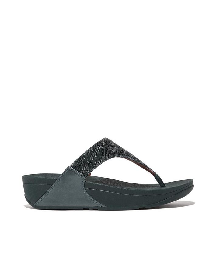 FitFlop Women's Lulu Glitz Toe-Post Sandals - Macy's