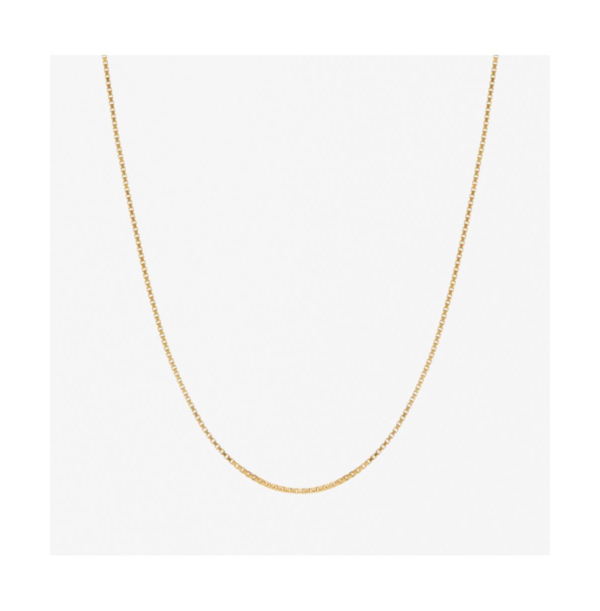 Silver Box Chain Necklace - Jo Gold - Gold