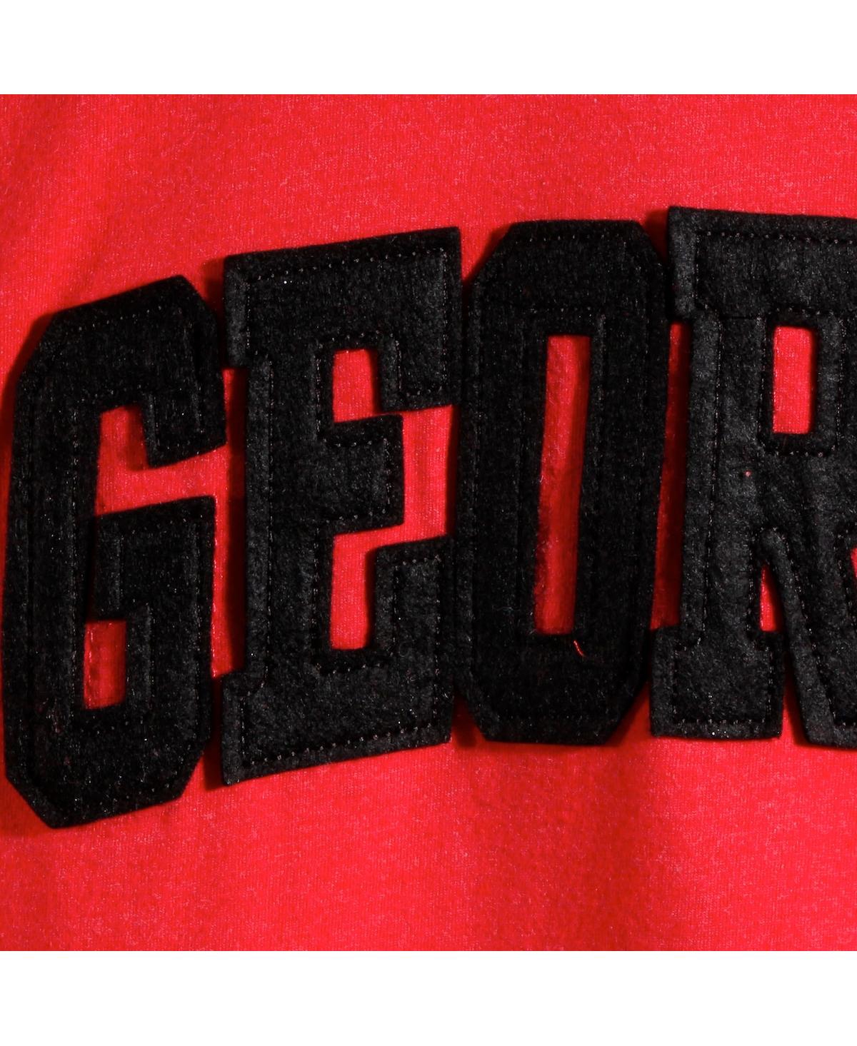 PRESSBOX WOMEN'S PRESSBOX RED GEORGIA BULLDOGS PLUS SIZE TWO-HIT CANYON LONG SLEEVE T-SHIRT 