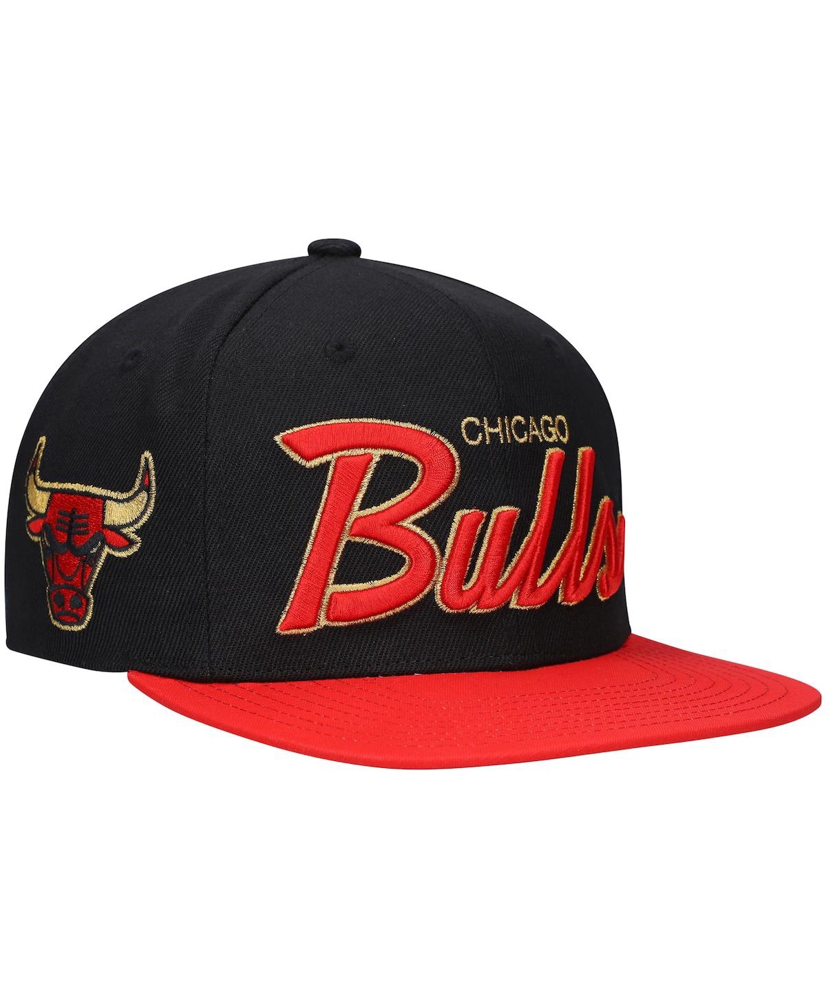 Men's Mitchell & NessChicago Bulls Nba 75th Anniversary Snapback Hat - Black