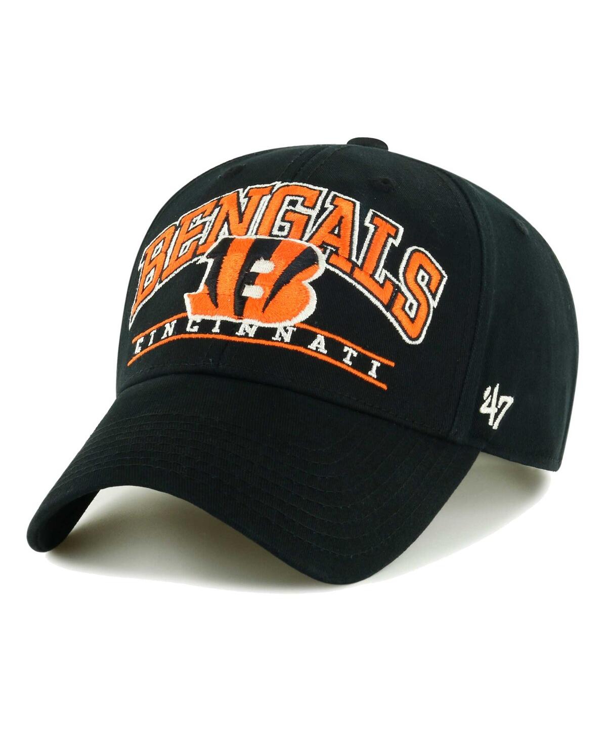 47 Brand Men's ' Black Cincinnati Bengals Fletcher Mvp Adjustable Hat In Black