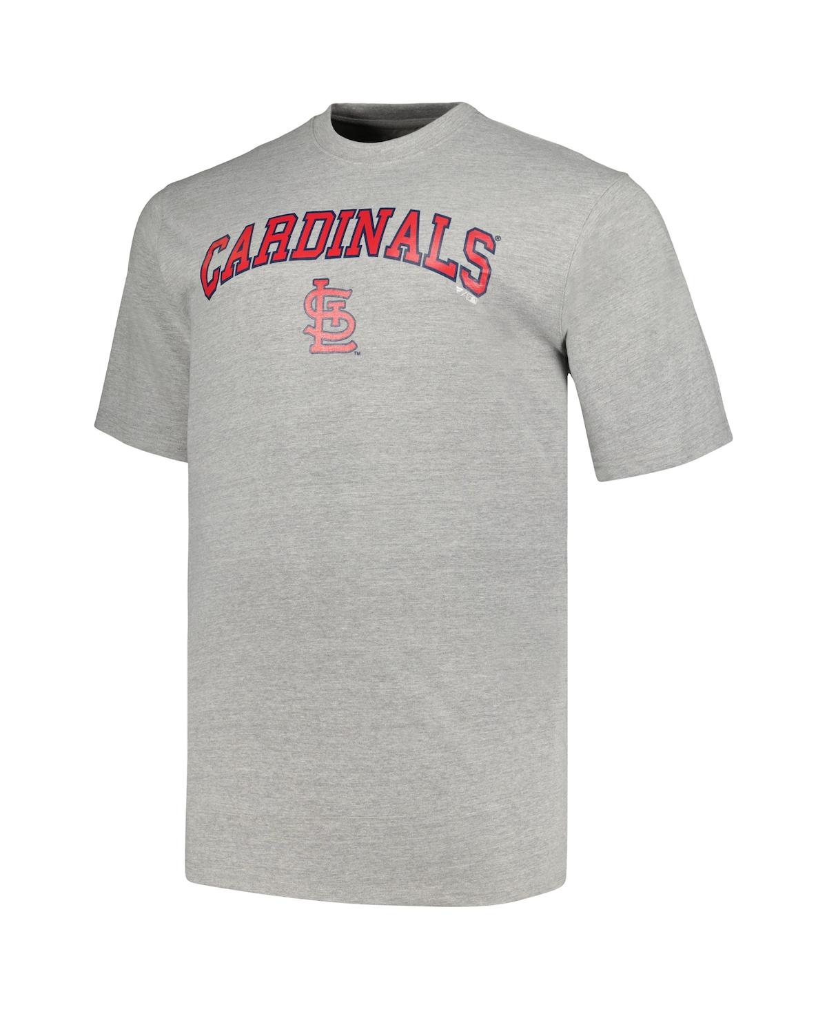 Men's Profile Black/Heather Gray St. Louis Cardinals Big & Tall T-Shirt Combo Pack